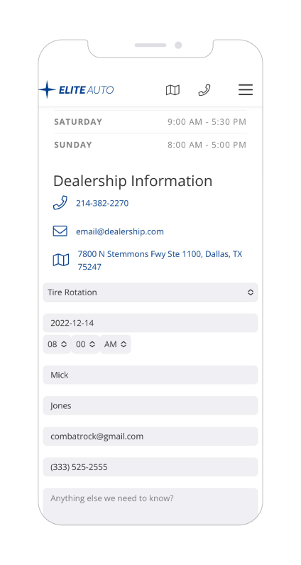 elite auto mobile mockup