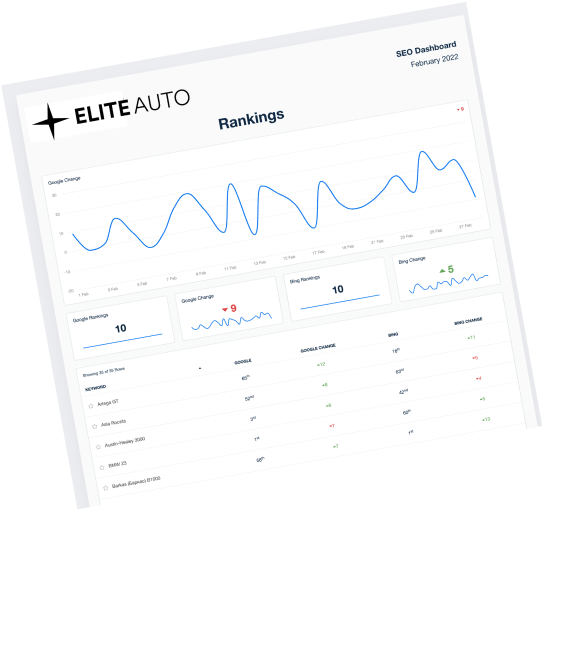 Auto Dealer Marketing Report Data